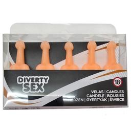 Obsenza - Velas en Forma de Pene Natural – Set de 5 para Eventos Divertidos - Image 1