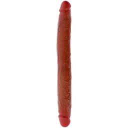 Obsenza - Dildo doble dong de silicona caramelo 35 cm - Image 1