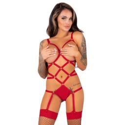 Obsenza - Conjunto Sensual Thiara LC 20213 de LIVCO CORSETTI FASHION - Rojo - Image 1