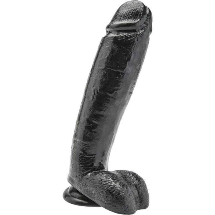 Obsenza - Get Real Realistic Dildo with Balls 25. - Black - Image 1