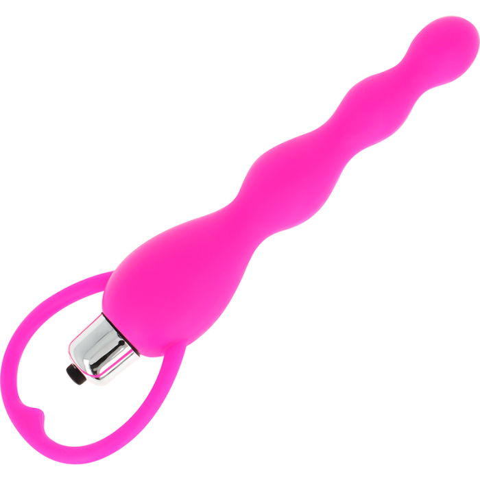 Obsenza - Estimulador Anal con Vibración y Eje Acanalado OHMAMA - Fucsia - Image 1