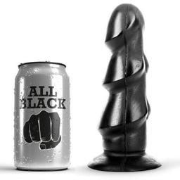 Obsenza - Premium 17 cm Dildo with Unique 3-Stacked Jerk Design for Enhanced Pleasure - Black - Image 1