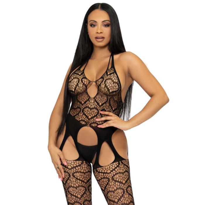 Obsenza - Bodystocking Sexy avec Porte-Jarretelles Leg Avenue - TU - Image 1