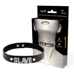 Obsenza - Gargantilha de Couro Vegano Slave para Fetiche e Bondage - OS - Image 1