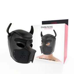 Obsenza - Darkness Neoprene Dog Mask with Removable Muzzle for Role-Play - Black - Image 1