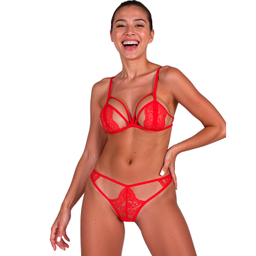 Obsenza - Anuvera bra + thong set fire brick l/xl - Image 1