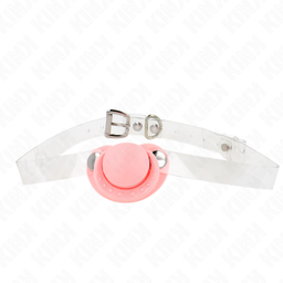 Obsenza - Mordaza Forma Chupete Rosa Ajustable 43-60 cm KINK - Rosa - Image 1