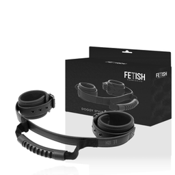 Obsenza - Vegan Leather Handcuffs with Puller and Neoprene Lining - Image 1