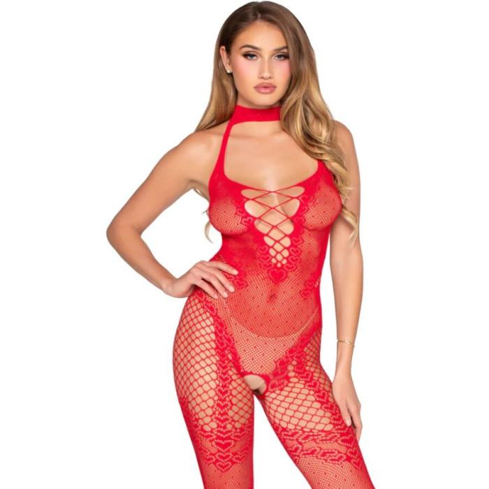Obsenza - 89336 crotchless bodystocking red - Image 1