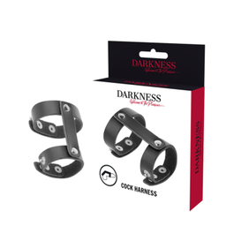 Obsenza - Anillo Ajustable en Cuero para Pene y Testículos Darkness - Image 1