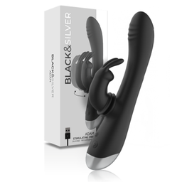 Obsenza - Dj. adam rechargeable silicone rabbit stimulator black - Image 1
