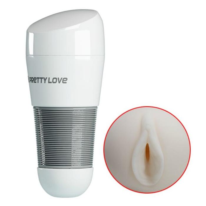 Obsenza - Masturbatore Vagina Realistico Kitty di Pretty Love - Bianco - Image 1