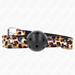 Obsenza - Bola respirável leopardo 4,5 cm – Mordaça BDSM KINK - Image 1