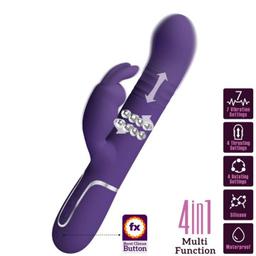 Obsenza - Coale Vibratore Coniglio Carbone 4 in 1 - Pretty Love - Viola - Image 1