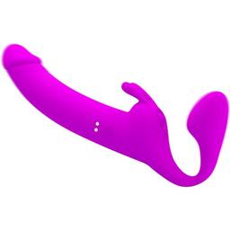 Obsenza - Zanini Strapless Strap-On Vibrations Violet pour Couples Plein de Plaisir - Violet - Image 1