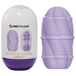 Obsenza - Oeuf Masturbateur Cupid Rayures Lisses pour Plaisir Intense - Image 1
