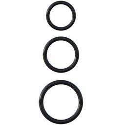 Obsenza - Ensemble Stamina en Silicone - 3 Anneaux de Performance - Noir - Image 1