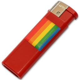 Obsenza - Mechero rojo con bandera lgbt - Image 1