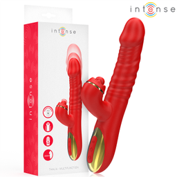 Obsenza - Vibrador Multifuncional Thalia con Vibración Empuje y Estimulación - Rojo - Image 1