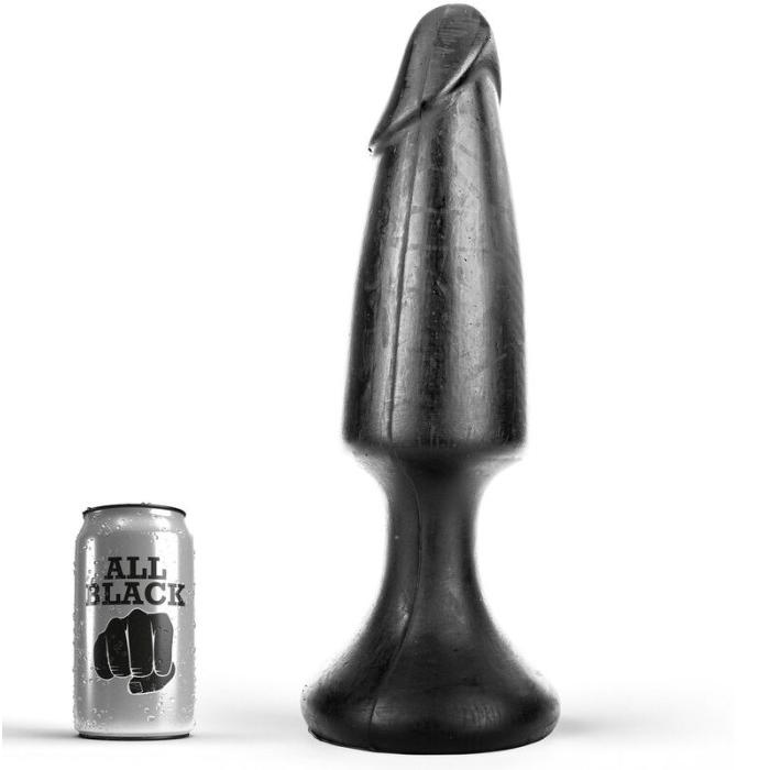 Obsenza - All Black Realistic Anal Plug 35 cm for Beginners - Black - Image 1