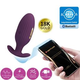 Obsenza - Plug Anal Controlado por Aplicativo Jefferson - Pretty Love - Violeta - Image 1