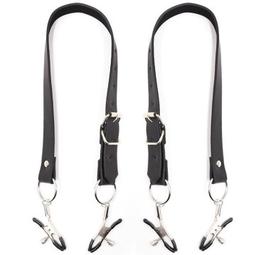 Obsenza - Pinzas de Clítoris con Correas para Piernas – OHMAMA Fetish Bondage - Image 1