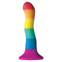 Obsenza - Pride LGBT Flag Wave Dildo 17 cm - Vibrant Silicone Pleasure for All - Image 1