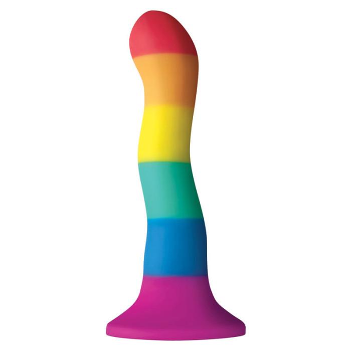 Obsenza - Pride LGBT Flag Wave Dildo 17 cm - Vibrant Silicone Pleasure for All - Image 1