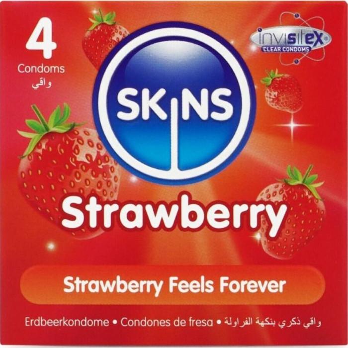 Obsenza - Strawberry premium condoms pack 4 - Image 1