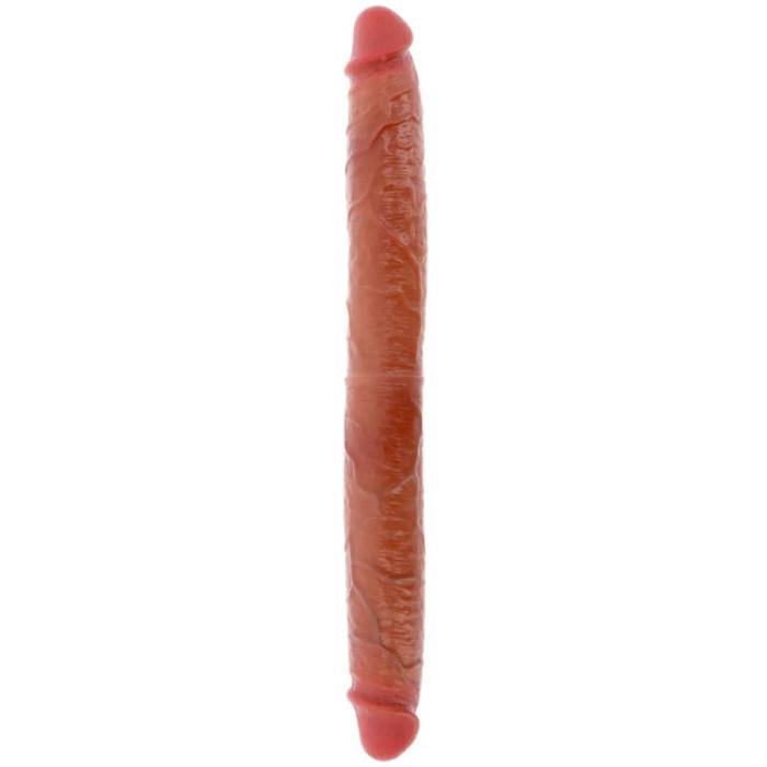 Obsenza - Double-ended silicone dildo caramel 46 cm - Image 1