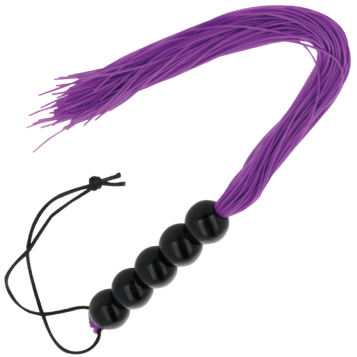 Obsenza - Darkness Lilac Bondage Whip – Elegant BDSM Flogger with Handle - Image 1