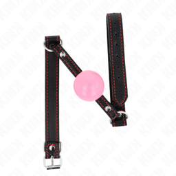 Obsenza - Palla Oro Rosa 4 cm Gag 60x2 cm KINK per Sottomissione e Silenzio - Image 1
