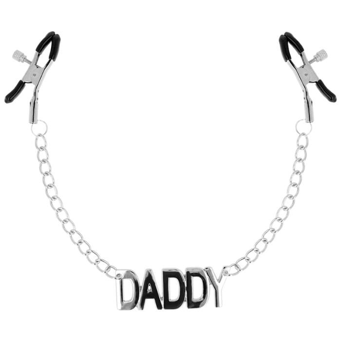 Obsenza - Ohmama Daddy Metal Nipple Clamps with Silver Chain - OS - Image 1