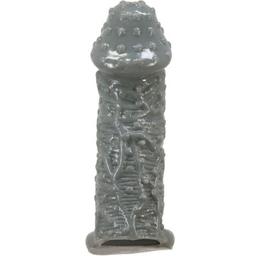 Obsenza - Realistic Penis Enlarger and Delay Sleeve Model 2 for Enhanced Pleasure - Gray - Image 1