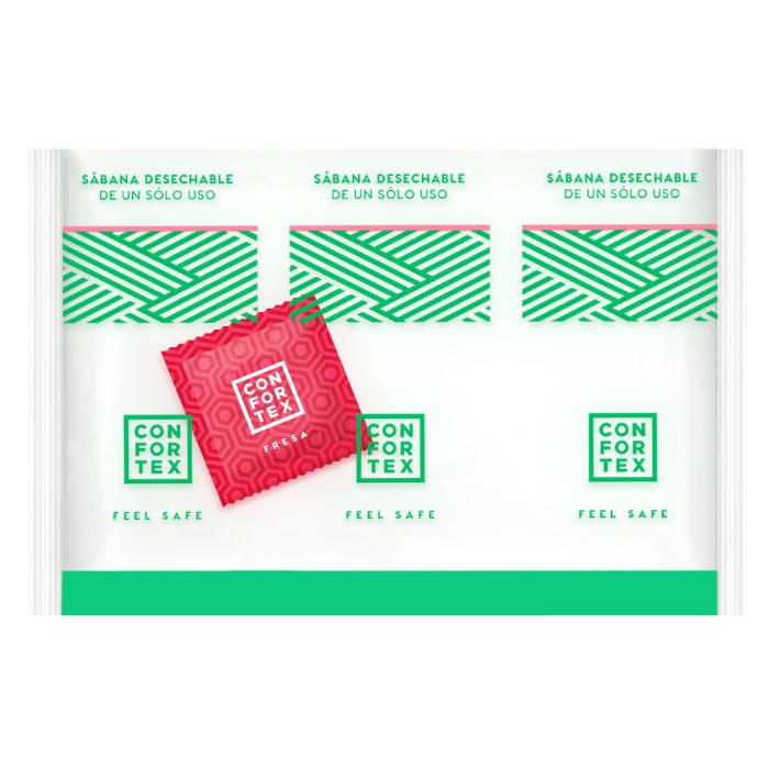 Obsenza - Disposable Hygienic Sheets with Strawberry Condom Bundle - Image 1