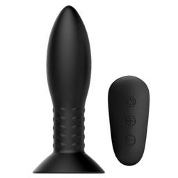 Obsenza - Plug Anal com Controle Remoto de Bolas Rotativas MR PLAY - Preto - Image 1