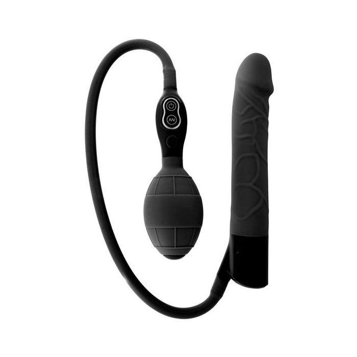 Obsenza - Vibrador Inflável Preto com Controle Eletrônico e Segurança - Preto - Image 1