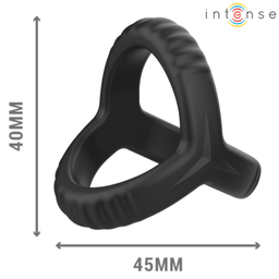 Obsenza - Anneau Pénis Double Silicone Carson Modèle 4 pour Performances Optimales - Noir - Image 1