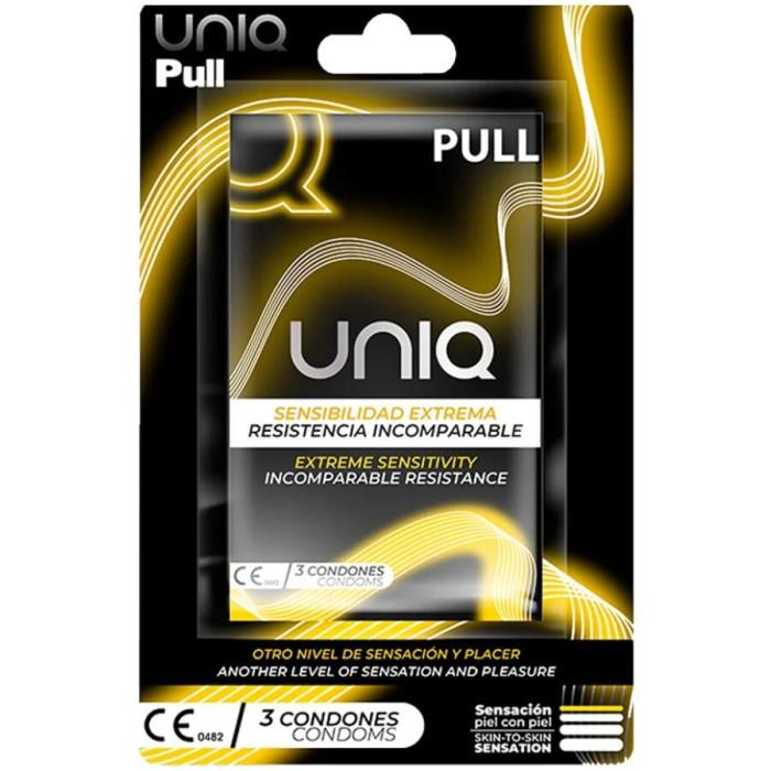 Obsenza - Uniq Pull Latex-Free Condoms with Strips – 3 Units - Image 1