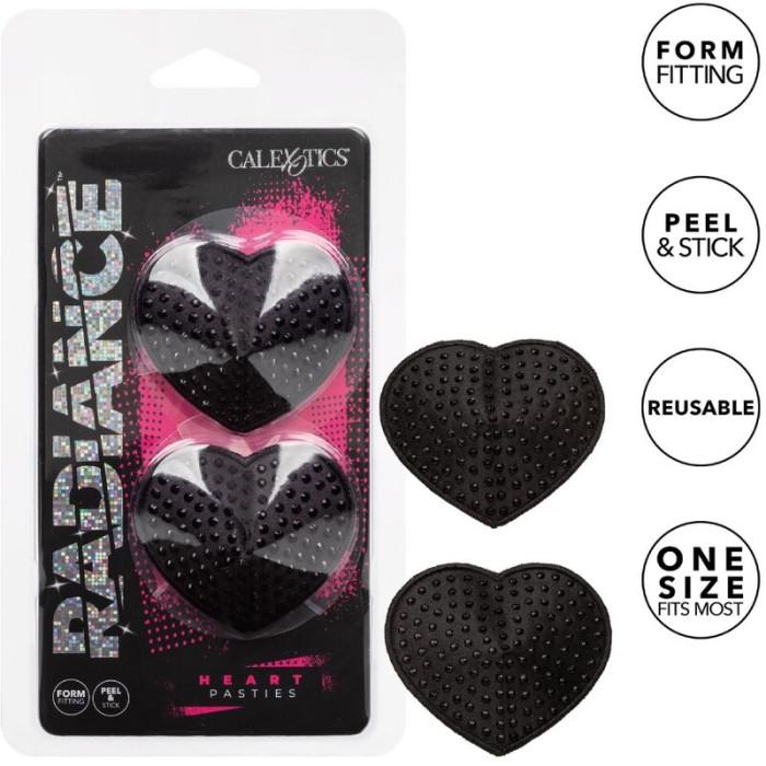 Obsenza - Radiance Heart-Shaped Jewel Nipple Shields by CalExotics - OS - Image 1