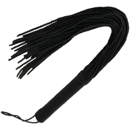 Obsenza - Darkness Bondage Whip 50cm – Elegant BDSM Flogger for Intense Play - Black - Image 1