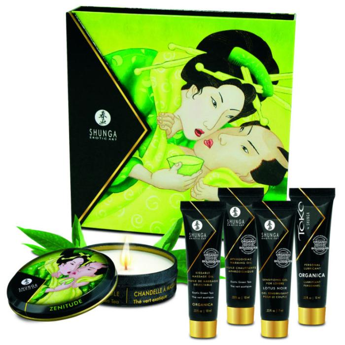 Obsenza - Kit Sensual Shunga Geisha con Té Verde Orgánico - Verde - Image 1