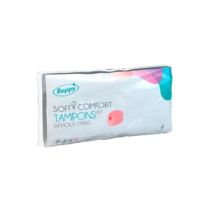 Obsenza - Beppy Soft Comfort Wet Tampons – Discreet & Comfortable Protection (4 Units) - Image 1