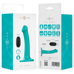 Obsenza - Vibrador Katie com Ventosa, 10 Vibrações, Controle Remoto Azul - Image 1