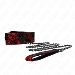 Obsenza - Collier Dentelle avec Ceinture en Cuir Vrai 105 cm - Élégance et Contrôle - Image 1