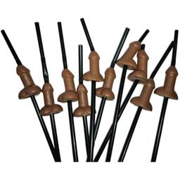 Obsenza - Diablo Picante – Tasche mit 10 Penisförmigen Party-Strohhalmen für Große Penisse - Image 1