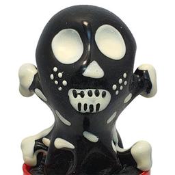 Obsenza - Preservativo decorativo pintado a mano calavera negra modelo 2 - Image 1