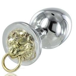 Obsenza - Plug Anal Tigre Esculpido em Aço Polido - Metal Hard - Dourado - Image 1