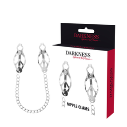 Obsenza - Abrazaderas de Pezones de Metal con Cadena Darkness - Image 1