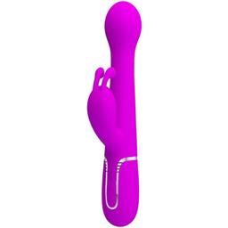 Obsenza - Vibrador Rabbit 3 en 1 Multifunción de Alta Calidad de Pretty Love - Violeta - Image 1